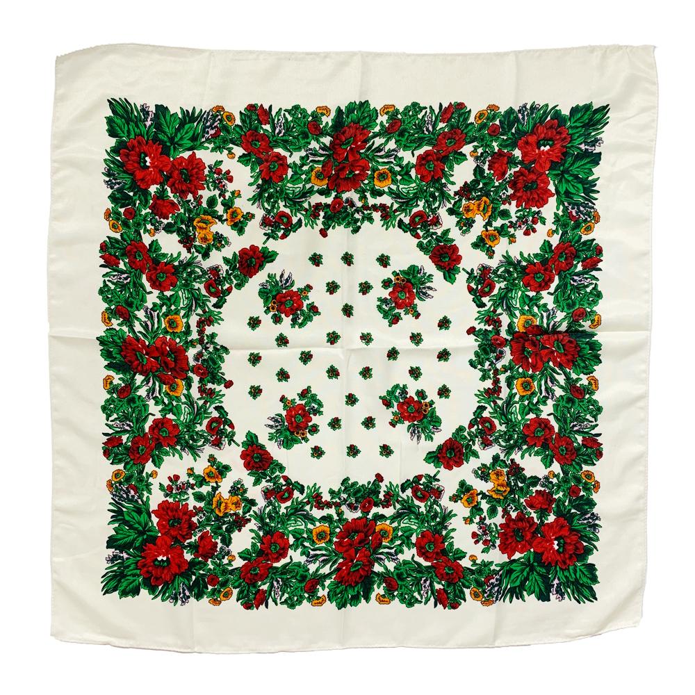 Women Square National Scarf 70*70Cm Russian Retro Floral Print Head Scarves Bandana Foulard Femme Muslim Headwrap Babushka Scarf