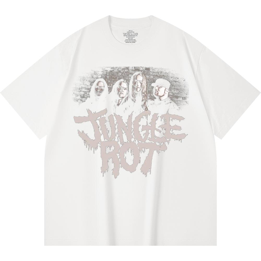 230 Gsm 100% Cotton Heavy Metal T-Shirt  Rock Band Popular Music Print Unisex Heavy Cotton T Shirt