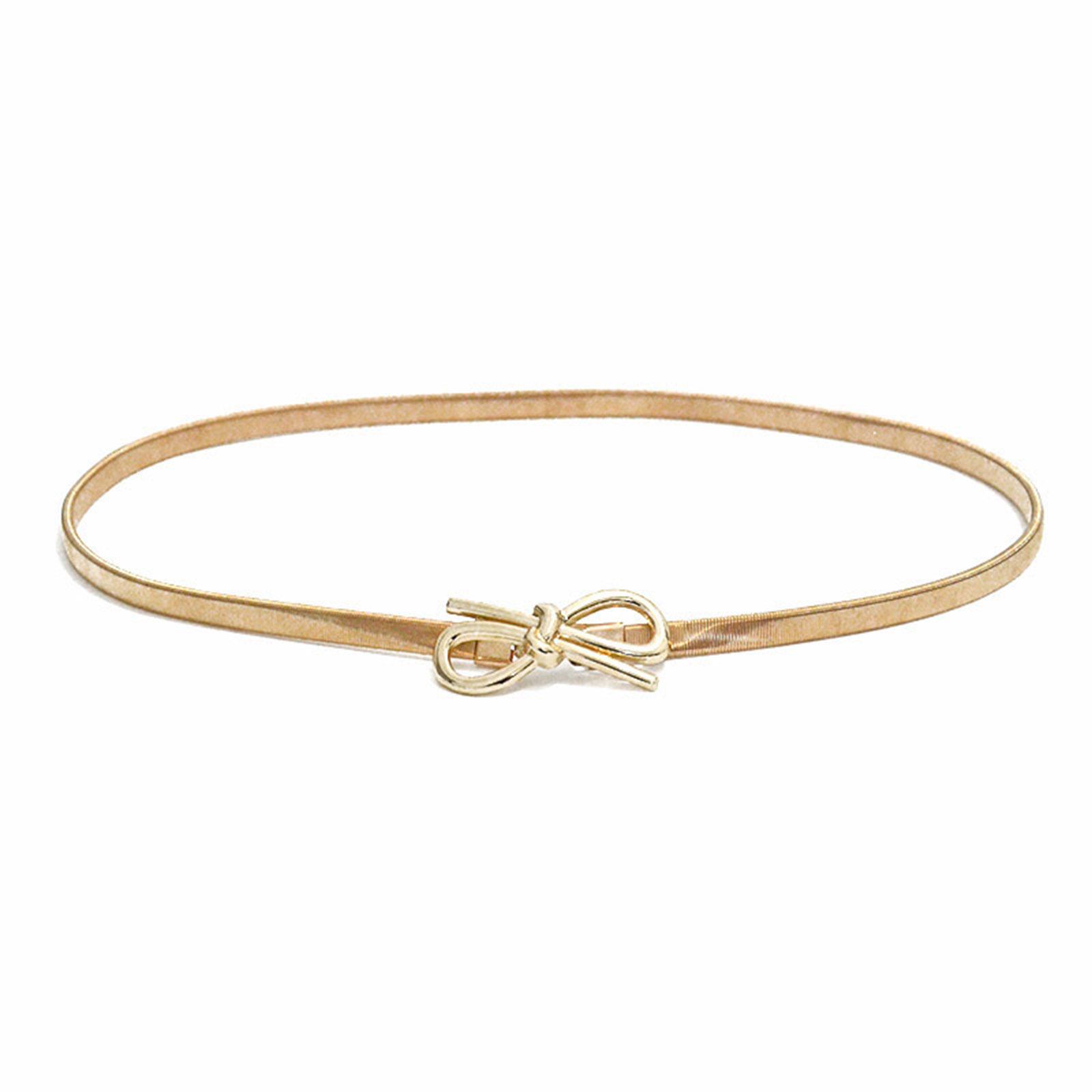 

Модная цепочка на талию с застежкой-бантом, регулируемая талиевая бижутерия, стильная цепочка на талию, текстура сплава для повседневного ношения 2 золотой