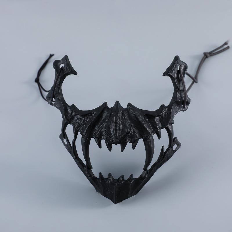 

Двумерная маска черепа тигра, дракона, бога Яши Тэнгу на Хэллоуин от Курато Мито