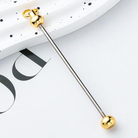 10Pcs Bead Pole Gradient Color Keychain Bars Metal Rod Links DIY Projetos Pingente Jóias Fazendo Acessórios