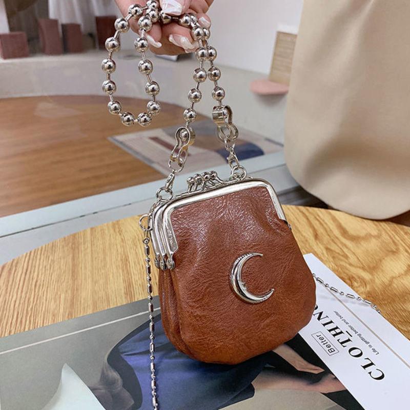Fashi Chain Women Messenger Bags Girls Female Coin Purse Crossbody Bag Handbags PU Leather Ladies Small Clip Shoulder Bag