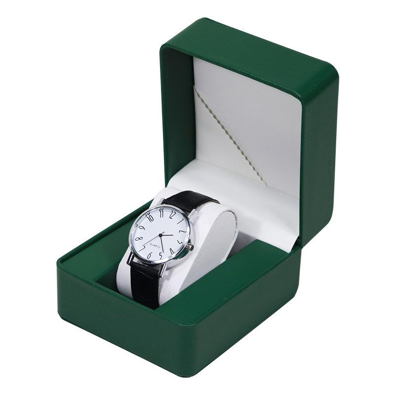 Round Corner PU Leather Flip-Top Watch Display Box