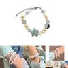 Charming Pink Ceramic Starfish And Shell Beaded Bracelet For Couples And Friends 2024 Summer Trend