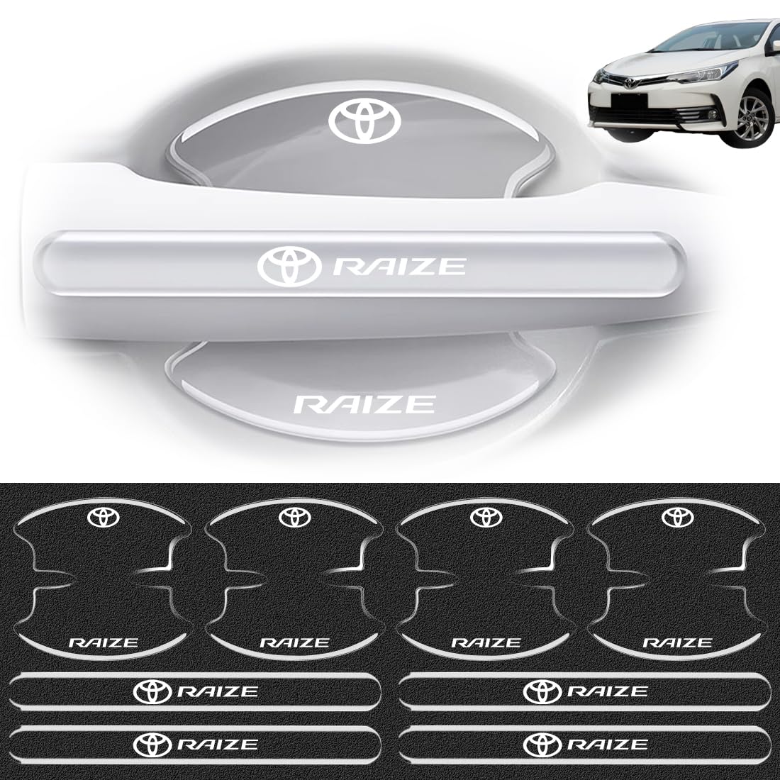 

GOODGOODCAR Защита дверных ручек Коврик в нишу двери для Rise Все серии Rise, Защита от царапин, Защита от царапин, rise