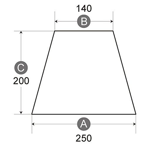 Lamp-Shade [A-25140] Arm-Mounted Lampshade, Hotel Lampshade, Replacement Lampshade for Desk Lamps, Shantung, Cream, 25cm Diameter