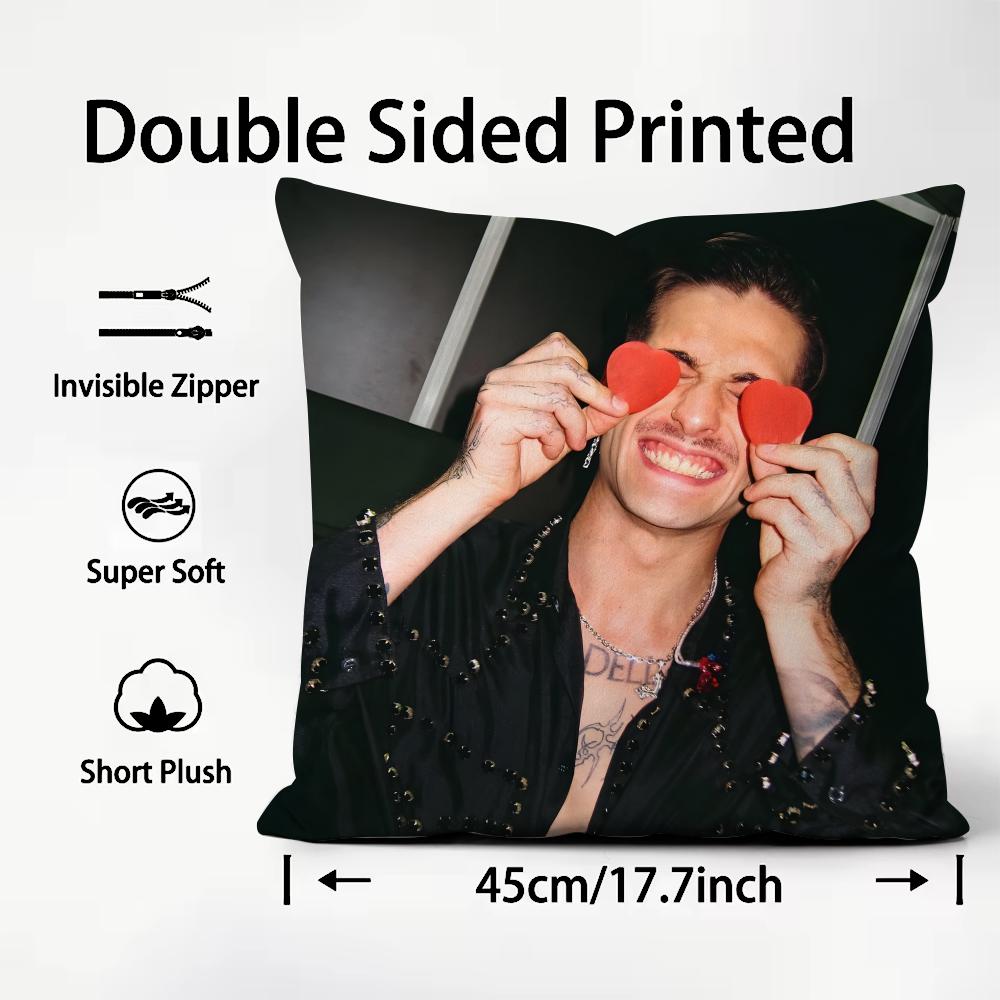 Singer D-Damiano D-David Cushion Cover Comfortable Reversible Pillow Cover Ideal for Car Sofa Bedroom & Beyond