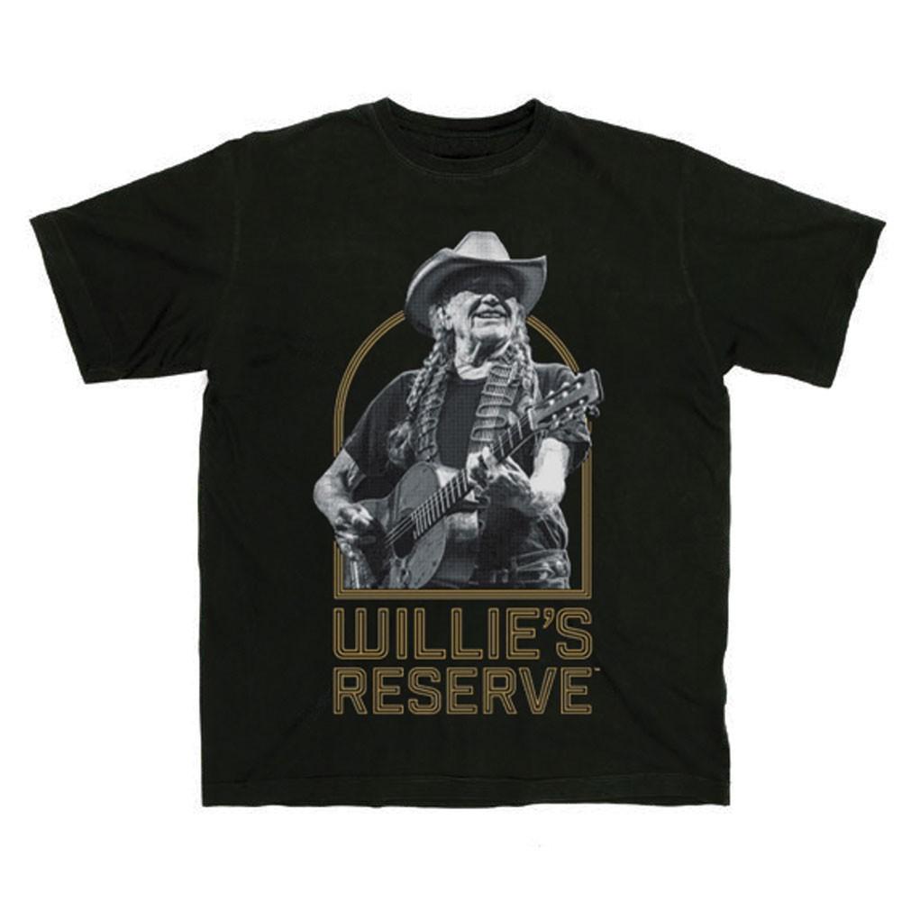 Men s Willie Nelson Willie s Reserve Slim Fit T-shirt Small Black 4XL