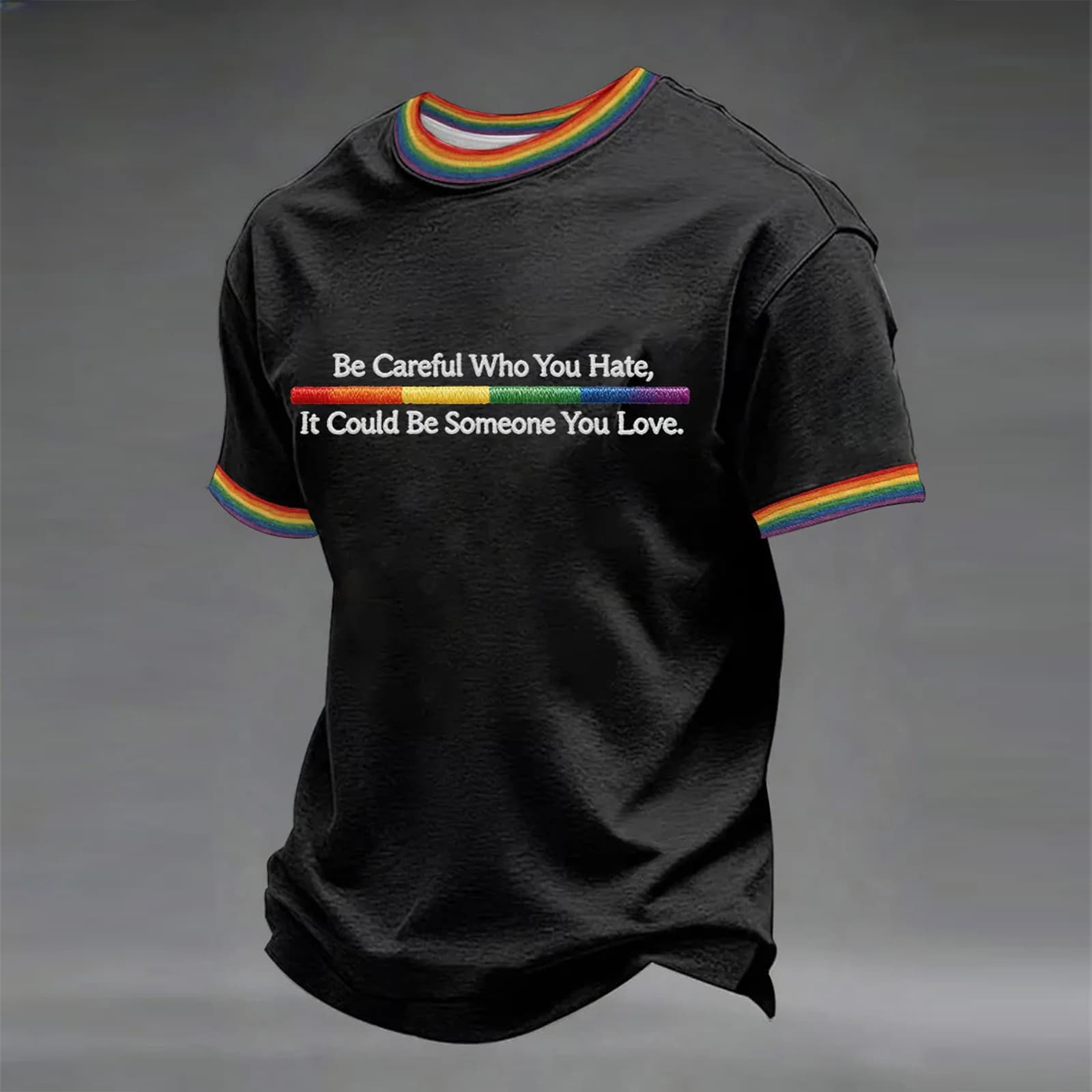 

Men s Casual Round Neck Short Sleeve T-Shirt L чёрный