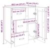 VidaXL Buffet Blanc brillant 69,5x34x90 cm Bois d'ingénierie 828014
