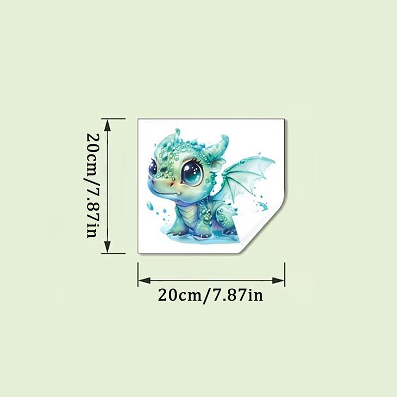 

Fluorescent Blue Dragon Wall Sticker Glow-in-the-Dark Toilet Sticker Self-Adhesive Removable Home Bathroom Decor