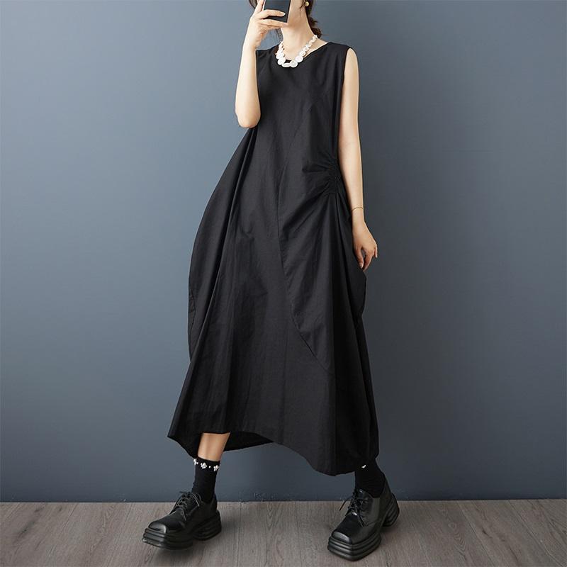 Sleeveless Plus Size Cotton Vintage New In Dresses for Women Casual Loose Long Summer Dress