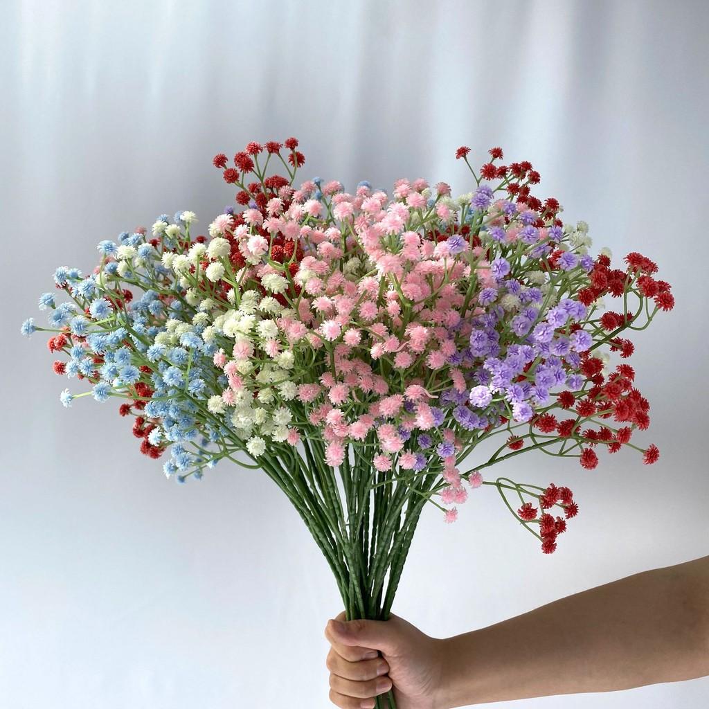 Fake Gypsophila Plastic Flower Bouquet For Wedding Photography Home Use Decor