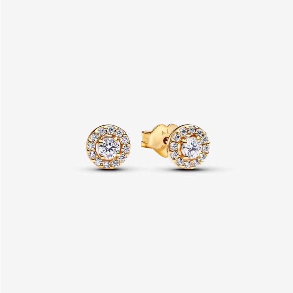 Pandora Round Pave Halo Stud Earrings 263019C01