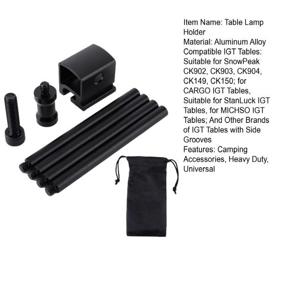 Hliníková slitina Kempingový IGT Závěsný stojan na lampu Odnímatelný stojan na lucernu Držák kempingového světla IGT stůl Kempingové příslušenství