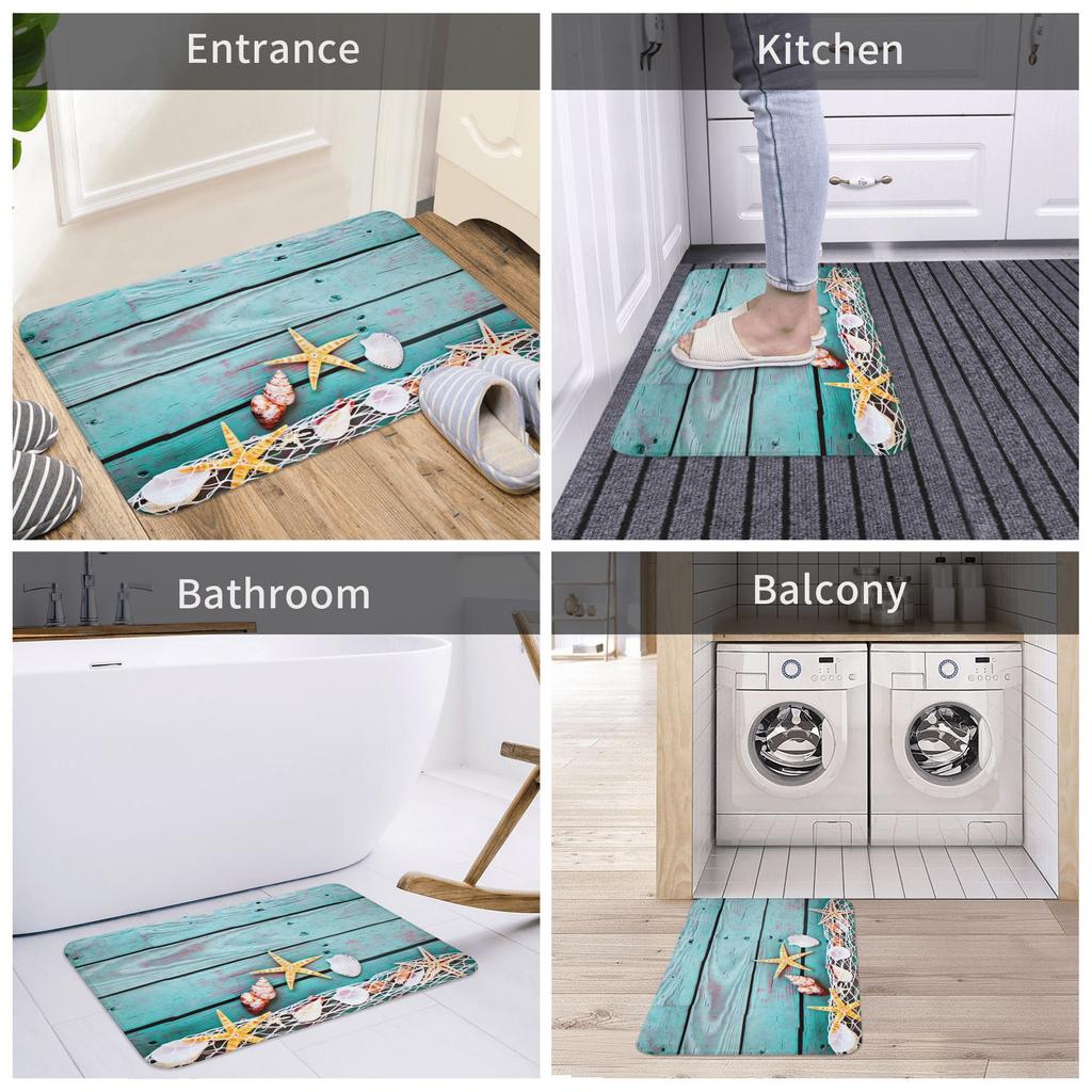 Coastal Ocean Life Front Floor Door Entrance Mat Indoor  Kitchen Bathroom Doormat Bedroom Carpet Rug