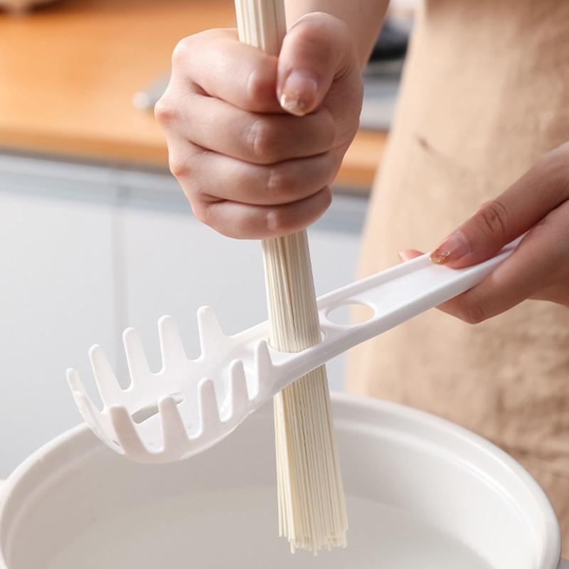 Noodle Spaghetti-Ladle Slot Spoon Food Grade Plastic Colander Kitchen Gadget Gift for Cooking Lover Easy Use Clean Tool