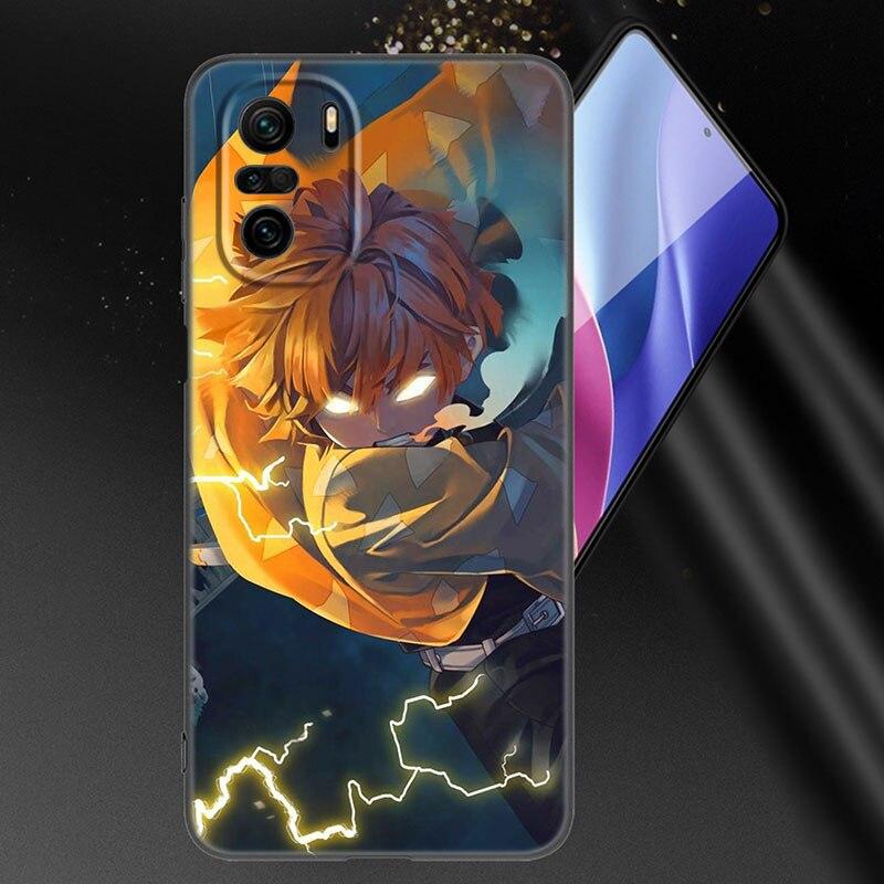 Anime Demon Slayer Agatsuma Zenitsu Phone Case For Xiaomi Mi POCO X3 NFC GT M4 M3 12 11T 10T Pro A3 11 Lite NE 5G 12X 11i F3