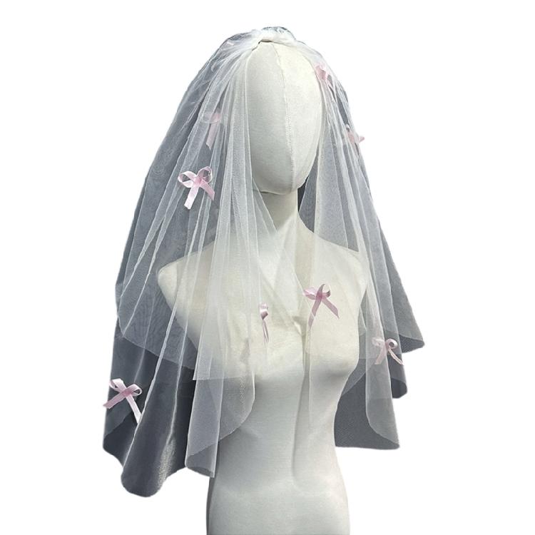 Flower Studded Bridal Veil for Bride To Be Gift, Bridal Shower, Wedding Veil