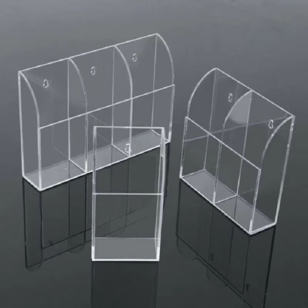 2/3 Grids Pen Storage Box Wall Mounted Makeup Organizer Remote Control Holder  for Home