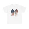 Patriotic Bow Tee Shirt, Unisex Heavy Cotton Tee, 4th of July Shirt,