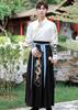 Hanfu Cosplay Kostüm Weiß Schwarz Set Phönix [Lady Faul] Herren Herren (2XL)