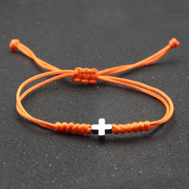 Unisex Handgefertigtes Rotes Seil Kreuz Armband - Europäischer & Amerikanischer Stil