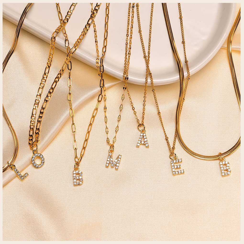 Women Letter Necklace Neck Decoration Dressing Ornament Hanging Decor Alphabet Pendant Birthday Gift Ladies Jewelry Pendants