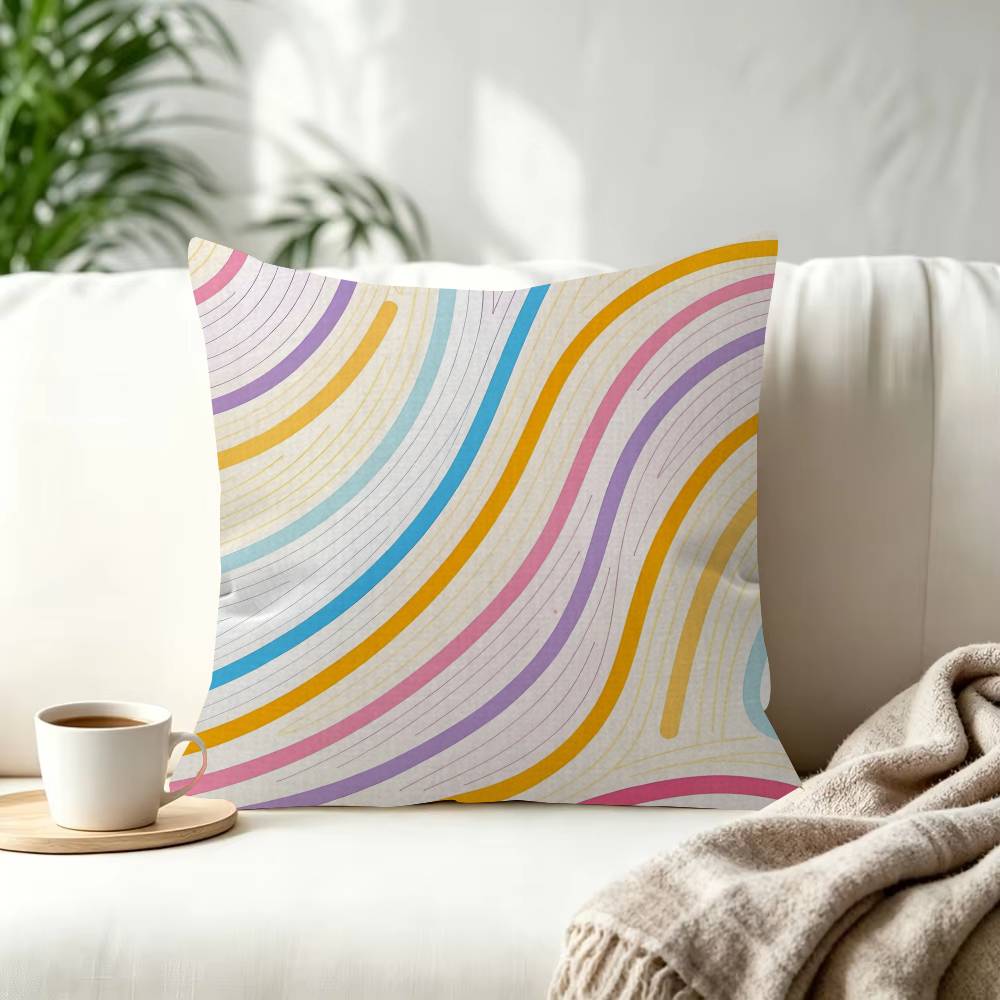 Light Pink Paneling beauty Decorative Polyester Throw Pillow Cover Square Suitable for Home Office Coffee Shop Decor