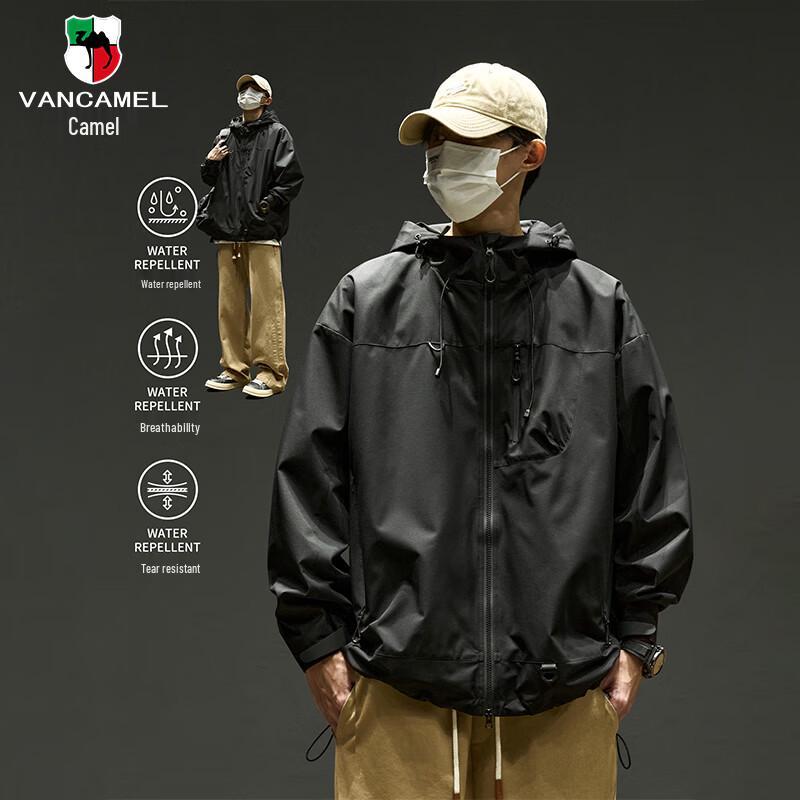 

VANCAMEL Men s Autumn/Winter Hooded Outdoor Trekking Jacket XL
