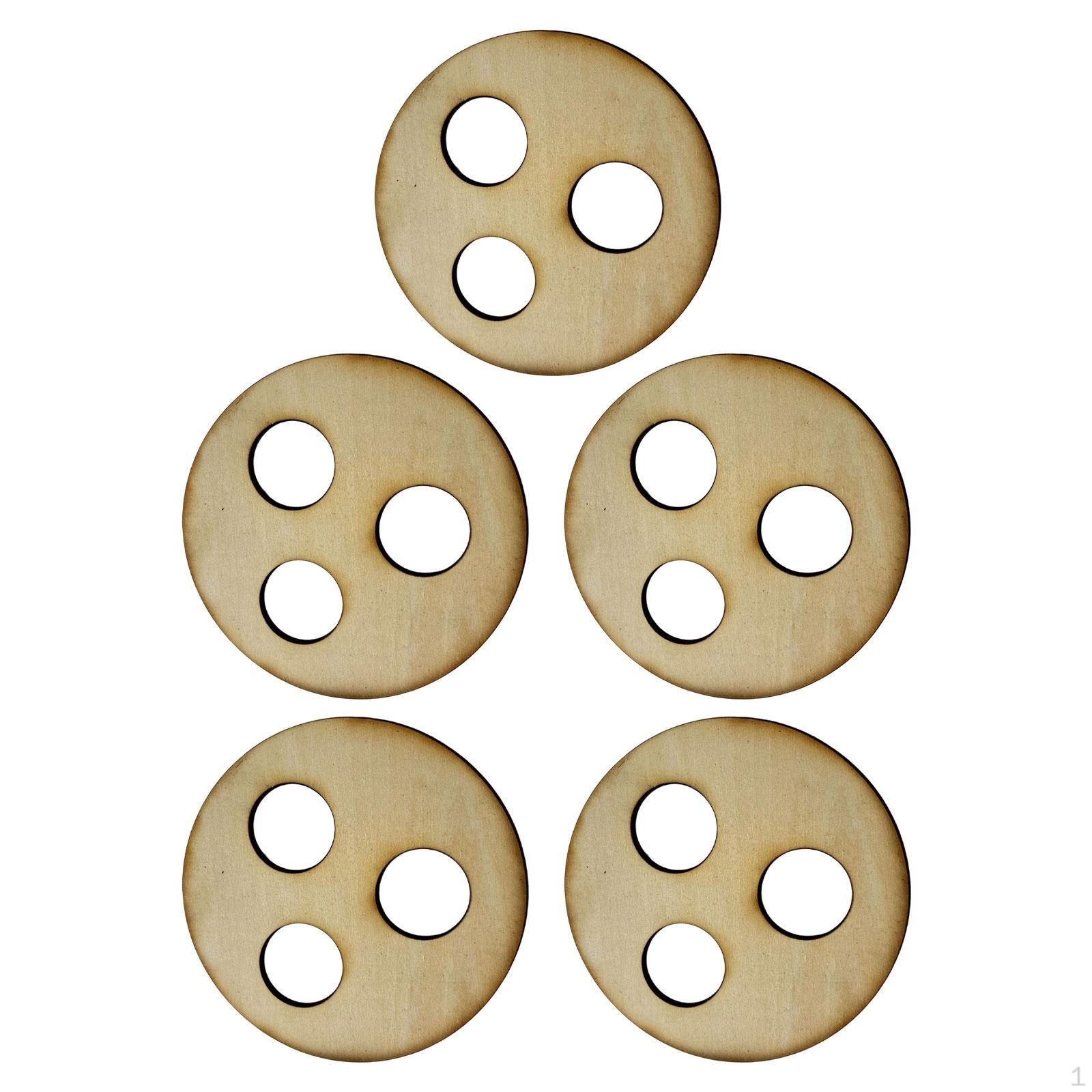 

5x Устройства для центровки фитиля свечи Инструмент для деревянного фитиля Вспомогательное устройство с 3 отверстиями