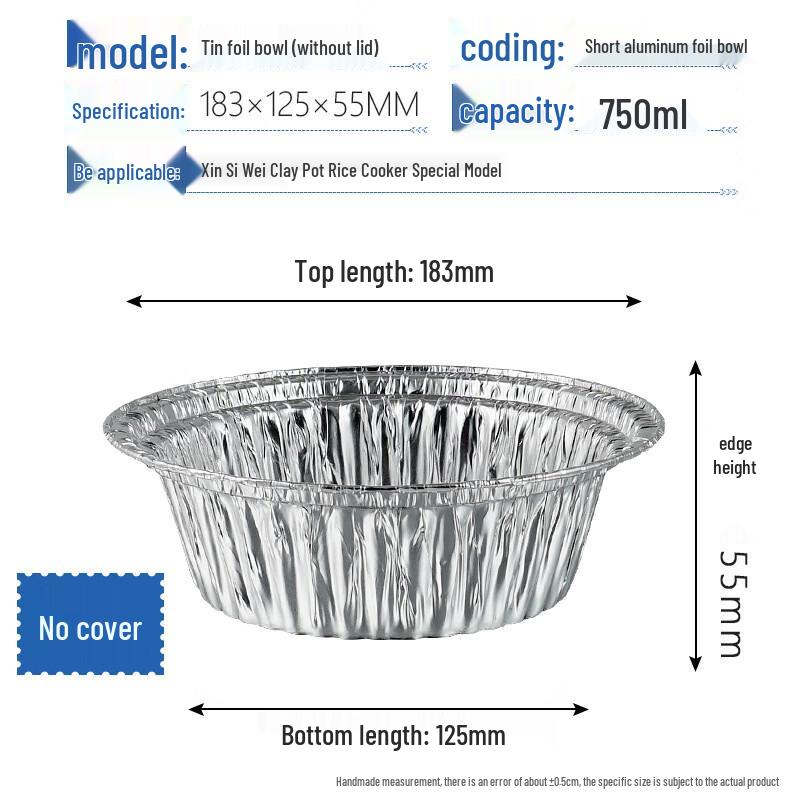 Disposable Round Aluminum Foil Food Container