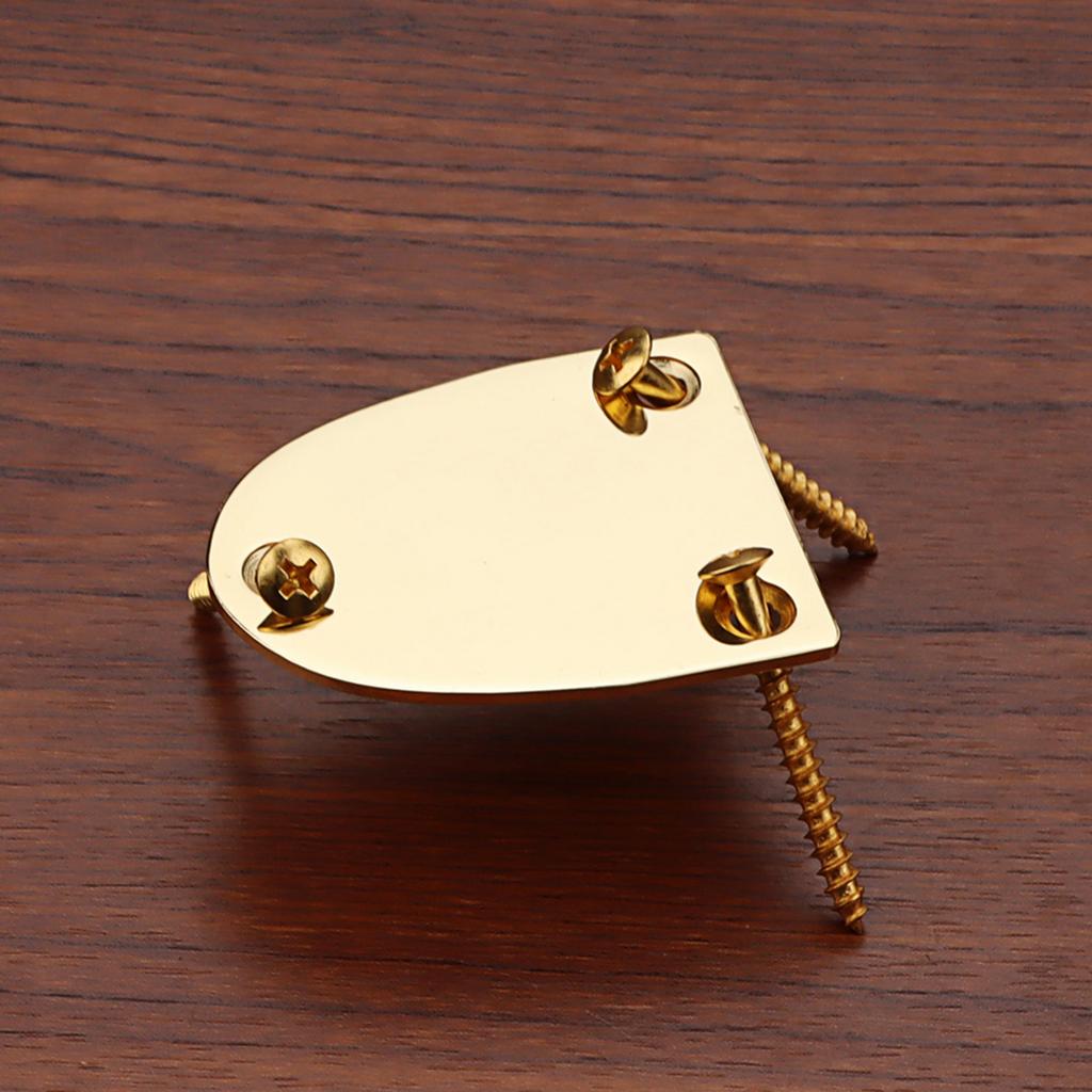 Electric Guitar Neck Plate with Screws 3 Holes Guitar Neck Joint Board Replacement Neckplate Electric Guitar Bass Parts