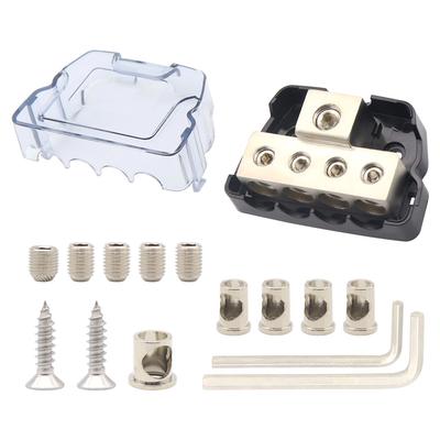 Car Power Ground Amp Distribution Block One 0 Gauge Input Four 4 Gauge Outputs
