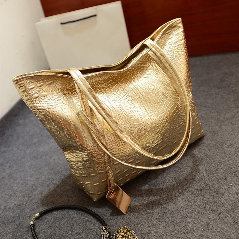 Dámské kabelky přes rameno Velkokapacitní PU kůže Retro Krokodýlí vzor Kabelka Módní podpaží Shopper Totes pro dropshipping