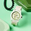 FILA Dream Castle Series Monet Green Watch Quartz Movement Silicone Strap Beige Dial Unisex Sports Jelly Watch Unisex watches 46FLM38-6568-003F