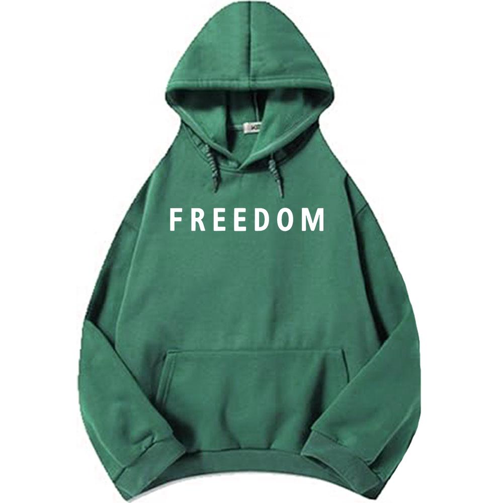 Charlie Kirk Freedom Letter Print Hoodies Fashion Unisex Streetwear Long Sleeve Casual Loose Sweatshirts for Men/Women Pullovers