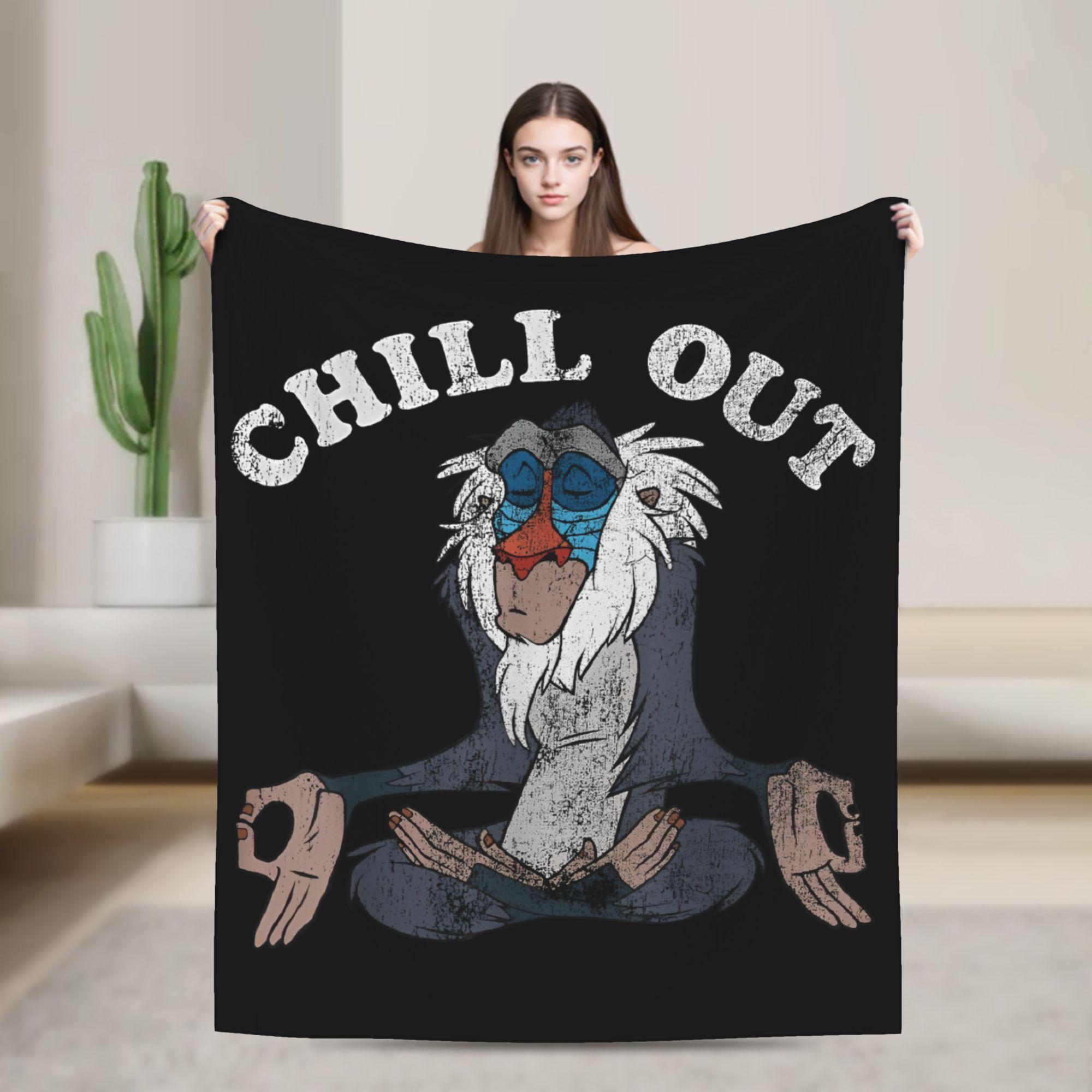 Король Лев Основной актерский состав Постер Графический Коралловый флис Пледы Мультяшное постельное белье Пледы Вязаное одеяло Теплое портативное для улицы 75x100cm 30x40in