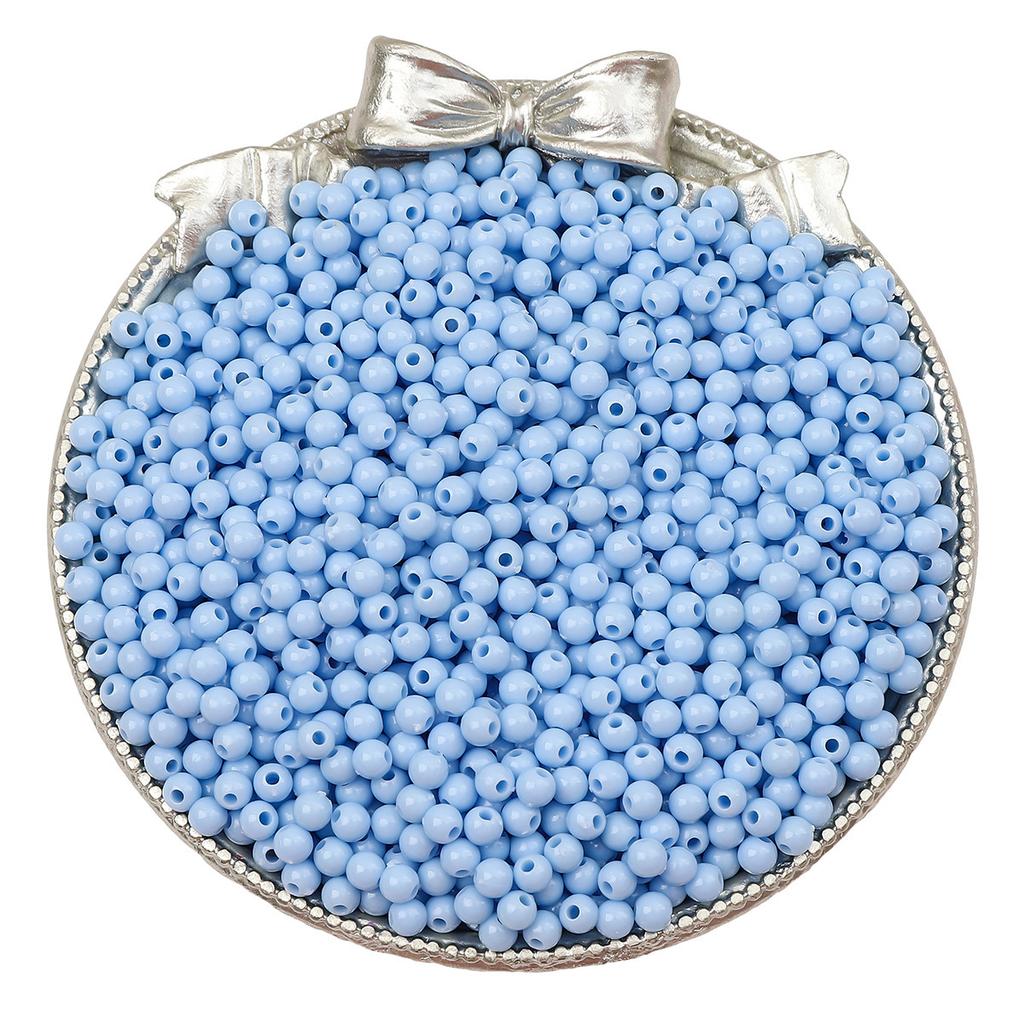 Ručně vyráběný náramek Korálky 3/4mm Akrylové Plné barvy Kulaté korálky Korálky Ručně vyráběné DIY Ruční korálkový náramek Volné korálky Šperkařské doplňky
