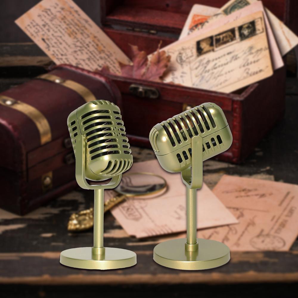 Retro mikrofonní rekvizita Klasický plastový mikrofon Párty laskavosti Živé vystoupení Bytová dekorace Ozdoby