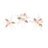 European Bridal Headdress: Handmade Leaf Hairpin Set (3 Pieces) for Updo Accessories