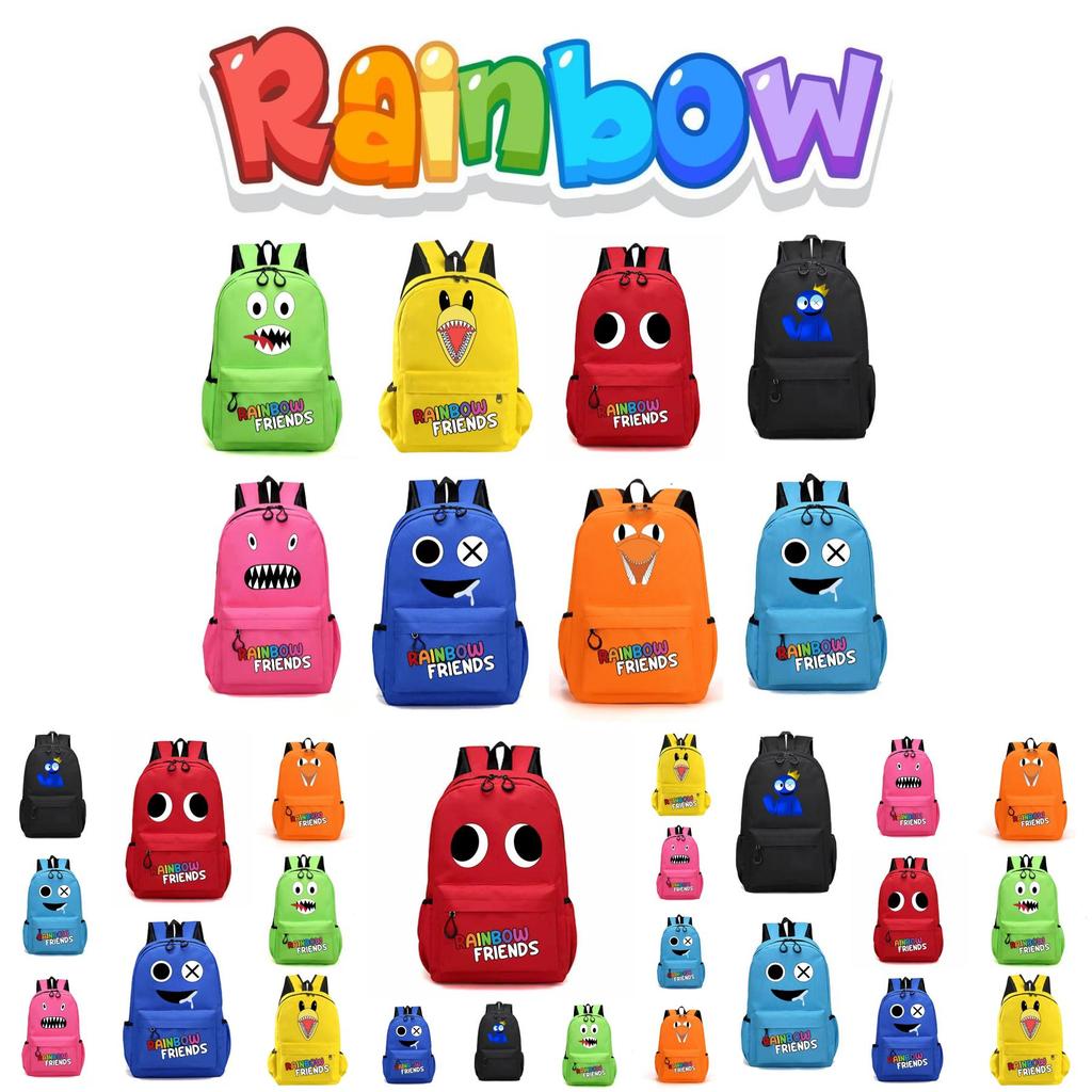 Rainbow Friends Original Design Canvas Backpack For Children Medium Size 20-35l Capacity