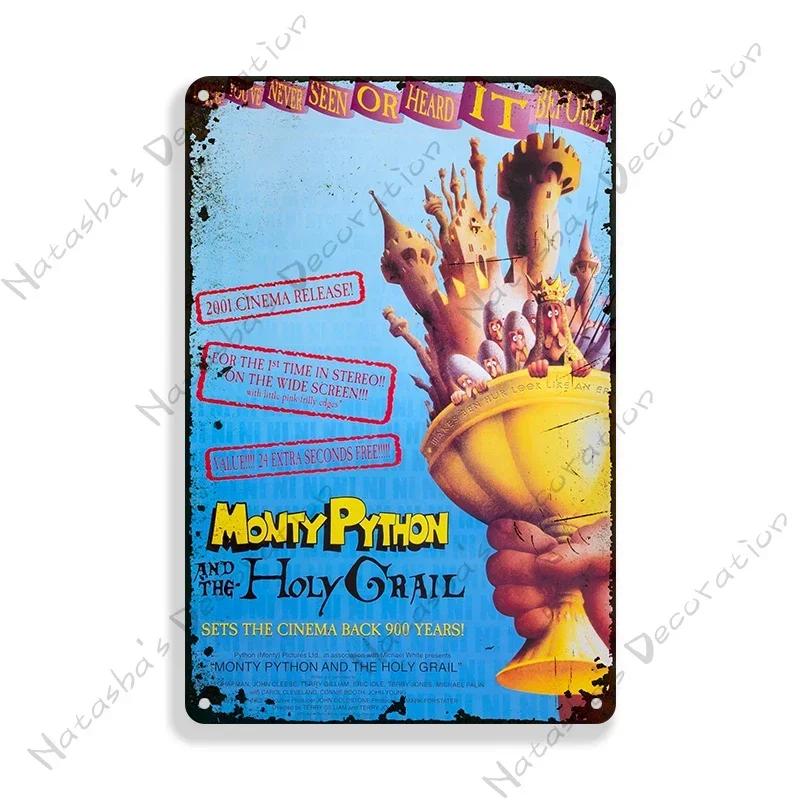 1975 British Comedy Film Monty Python and the Holy Grail Metal Tin Sign Retro Metal Signs Wall Plate Home Bar Club Metal Plaque