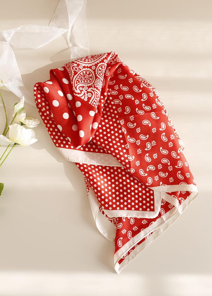 BRMM MIA Bag Hair Office Women's Silk-Like Scarf, 70x70cm, Neckerchief/Bandana, Casual, Square, Multifunctional, Accessory, Accessory, Spring/Summer,