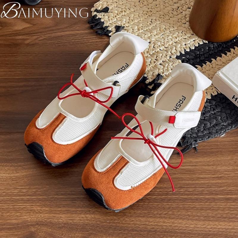 Square Toe Women Sneakers Flat Sandals Summer Sport Shoes Woman 2025 Brand Mesh Comfort Casual Shoes Breathable Mujer Sandalias