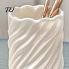 Plastic Pencil Cup for Desk Spiral Pen Holder, 3D Printed Twisted Makeup Brush Organizer Cup, Sturdy Holder School Decorative Storage Container Office