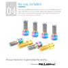 8 Stück M4x8mm TC4 Titanlegierung MTB Pedal Schrauben Anti-Rutsch Schrauben für XC AM DH Downhill Bike Neu