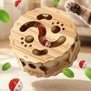 Indoor Cat Puzzle Track Interactive Toy with Rolling Balls, Durable Density Board Scratching Pet Games Toy, Anxiety Relief Wooden Maze for
