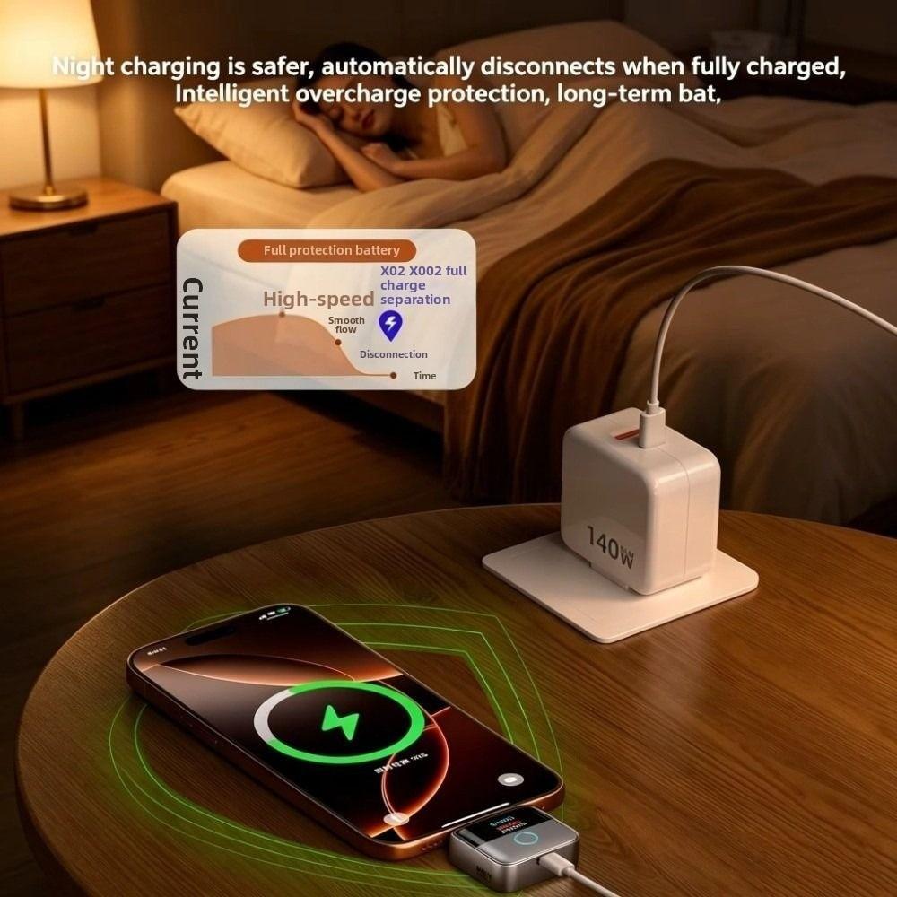 Automatic Eject 140W Smart Auto Eject Charger Auto Stop Charging Adapter For Mobile Phone Charging