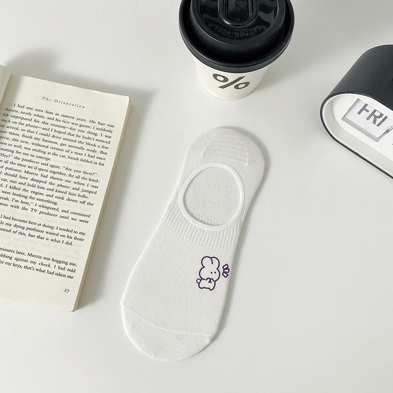 

Женские летние тонкие простые мультяшные носки-лодочки из сетки с невидимым белым верхом с рисунком собаки 1 pair